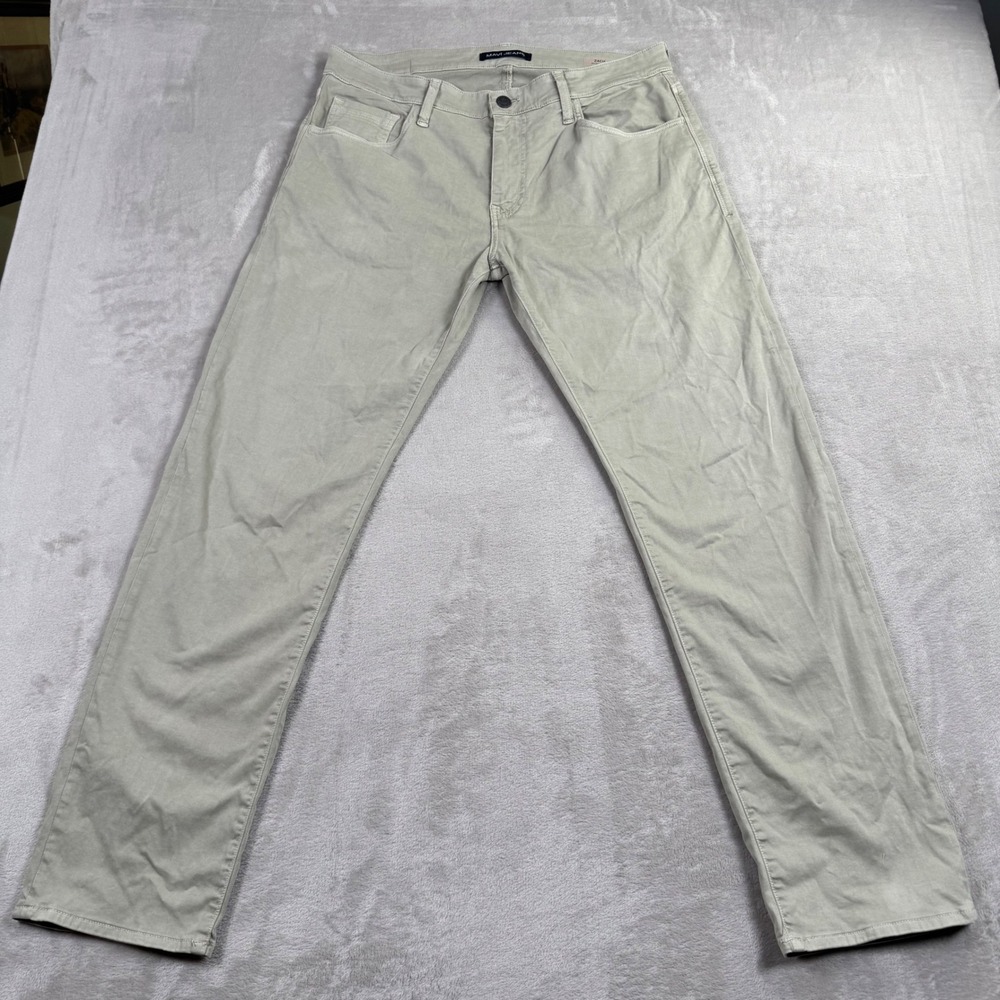 Mavi Zach Straight Leg Pants Mens 36/32 Sand Beige Stretch Twill M00453 - Picture 2 of 8